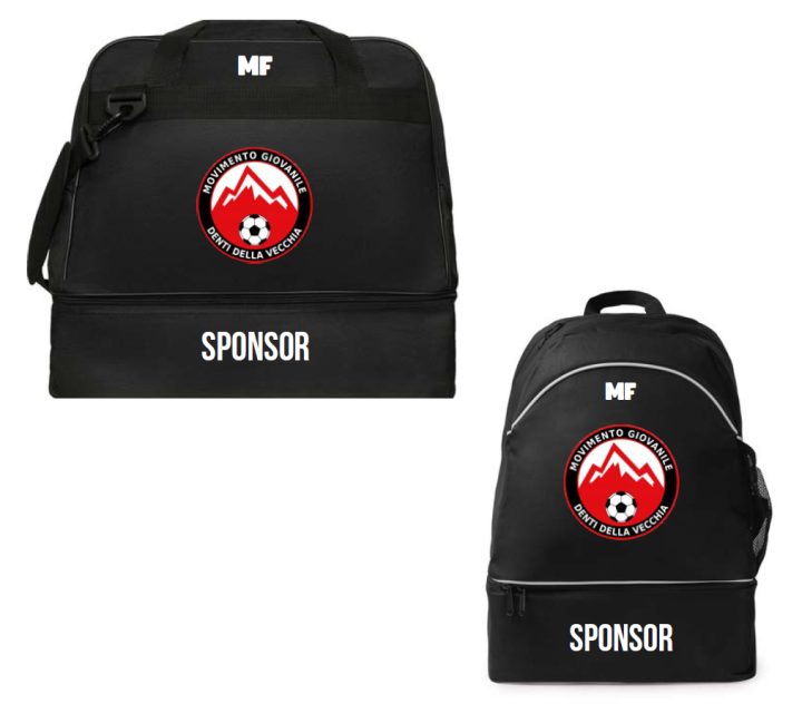 Borsa o zaino: capi del kit con logo MGDDV